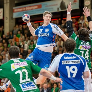 Finn Lemke im Spiel Frisch Auf Goeppingen – TBV Lemgo Finn Lemke im Spiel Frisch Auf Goeppingen - TBV Lemgo