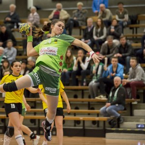 Jenny Karolius im Spiel Frisch Auf Goeppingen Frauen - Prilep. EHF-Cup
