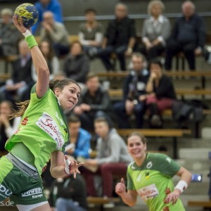 Jenny Karolius im Spiel Frisch Auf Goeppingen Frauen - Prilep. EHF-Cup