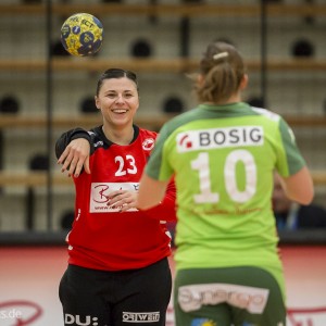 Jasmina Jankovic im Spiel Frisch Auf Goeppingen Frauen - Prilep. EHF-Cup