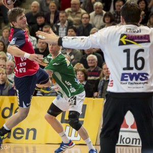 Lasse Svan  im Spiel Frisch Auf Goeppingen - SG Flensburg-Handewitt