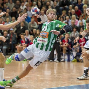 Manuel Spaeth im Spiel Frisch Auf Goeppingen - SG Flensburg-Handewitt