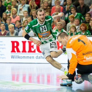 Marcel Schiller im Spiel Frisch Auf Goeppingen - TuS Nettelstedt-Luebecke