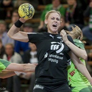 Maura Visser im Spiel Frisch Auf Goeppingen-HC Leipzig