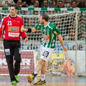 Nikola Marinovic im Spiel Frisch Auf Goeppingen - MT Melsungen