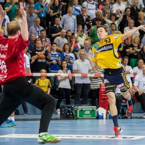 Patrick Groetzki im Meisterschaftsfinale VfL Gummersbach – Rhein-Neckar Loewen Patrick Groetzki im Meisterschaftsfinale VfL Gummersbach - Rhein-Neckar Loewen