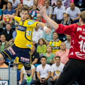 Uew Gensheimer im Meisterschaftsfinale VfL Gummersbach – Rhein-Neckar Loewen Uew Gensheimer im Meisterschaftsfinale VfL Gummersbach - Rhein-Neckar Loewen