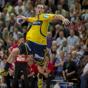 Uwe Gensheimer im Spiel Frisch Auf Goeppingen – Rhein-Neckar Loewen Uwe Gensheimer im Spiel Frisch Auf Goeppingen - Rhein-Neckar Loewen